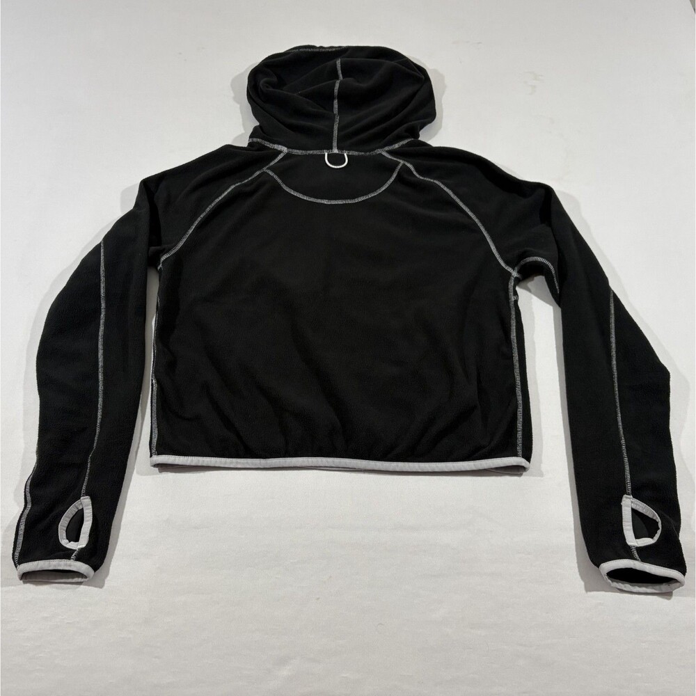 Free People FP Movement Womens On the Run Black Hoodie Pullover Sweater Beach XS - Picture 10 of 13